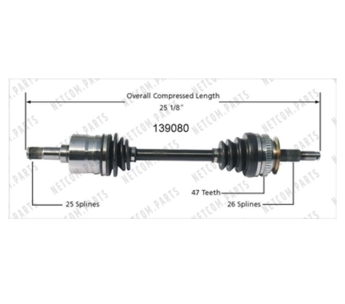 New CV Shaft by WORLDPARTS - 139080