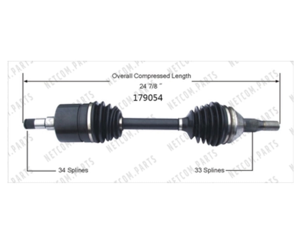 New CV Shaft by WORLDPARTS - 179054