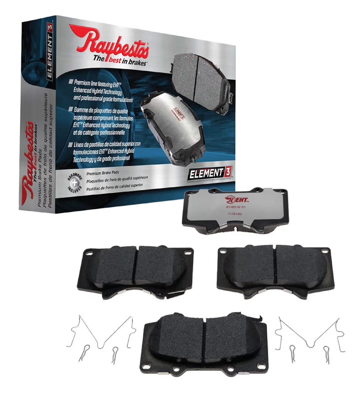 Raybestos Element3 Automotive Replacement Rear Brake Pad Set EHT914AH