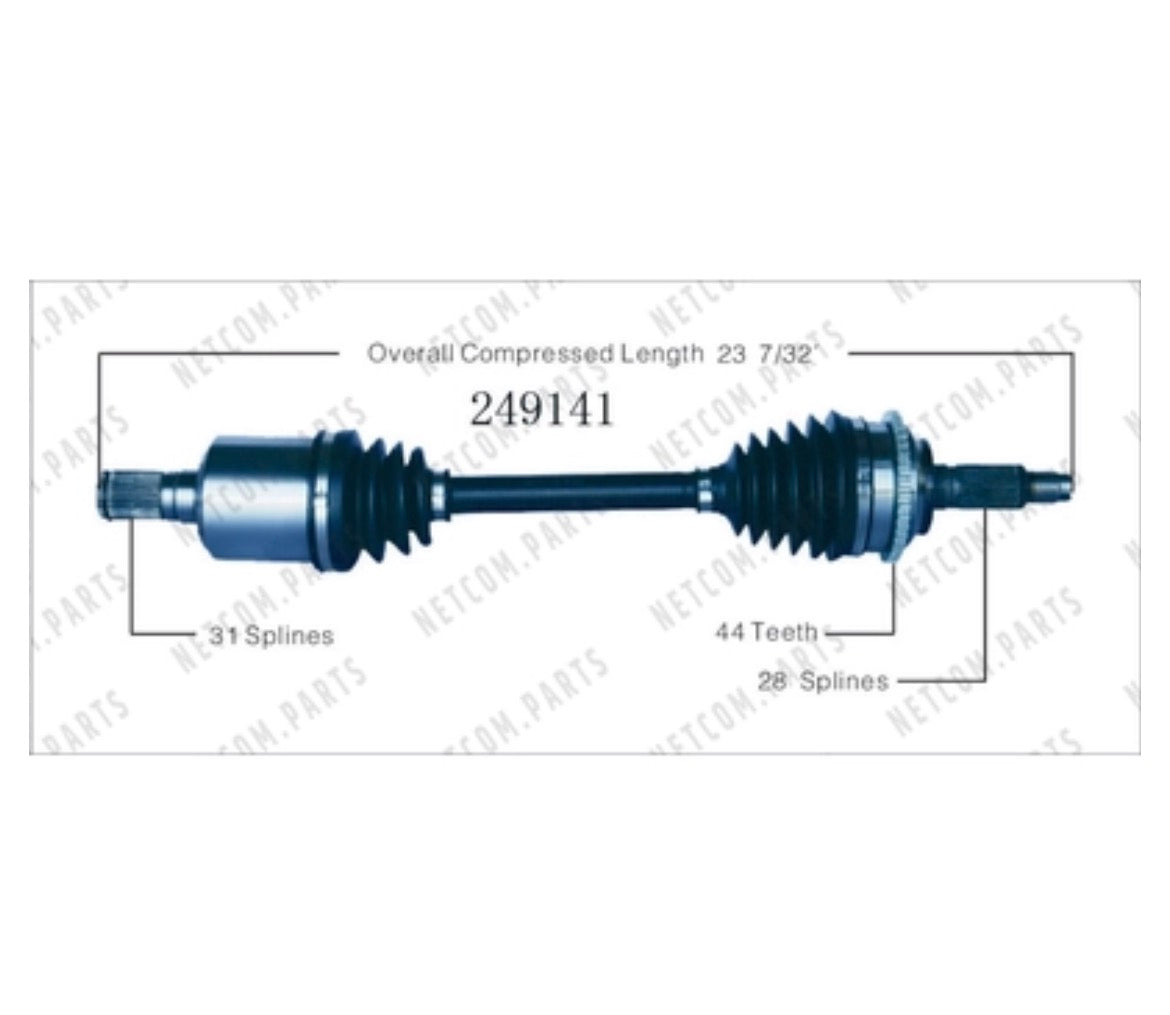 New CV Shaft by WORLDPARTS - 249141