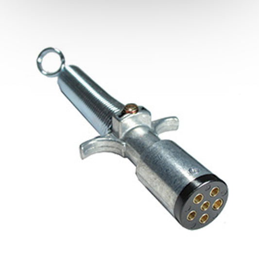 6 Pole Male Plug with Guard Spring Trailer Connector