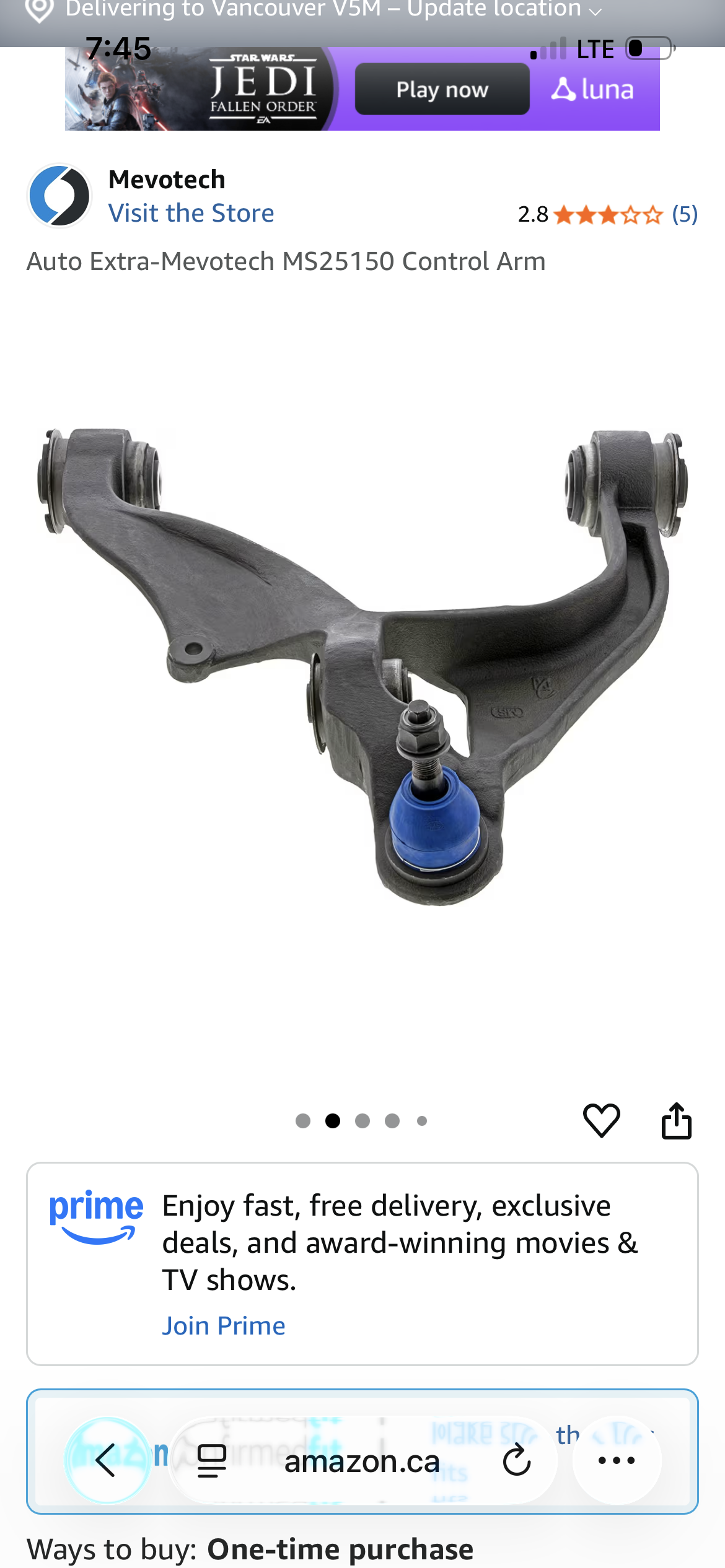 Auto Extra-Mevotech MS25150 Control Arm